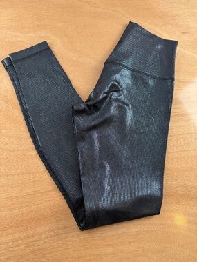 Lululemon Athletica Black/Navy High-Waist Align Shine Leggings